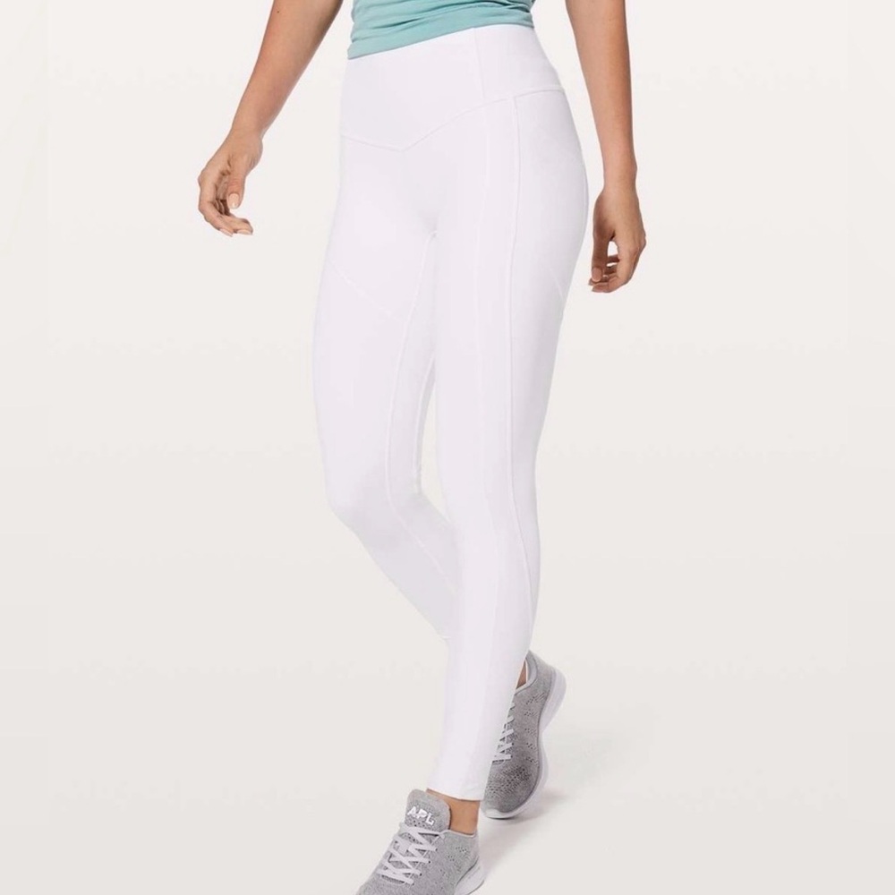Lululemon squatproof white All the Right Places Pant II 28" length leggings Sz 6